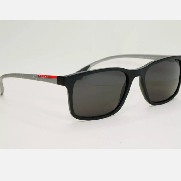 Prada Black Rubber 54mm Grey Matte Sunglasses - Picture 6 of 8